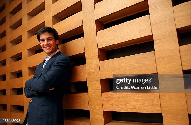 Matteo Manassero of Italy poses for a portrait during the 2014 HSBC Golf Business Forum at The Westin Hotel at Abu Dhabi Golf Club on April 29, 2014...