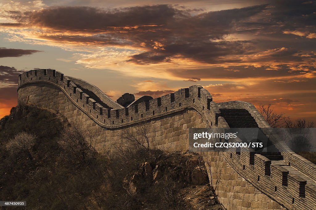 The Great Wall in sunrise