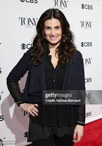 Actress Idina Menzel, nominee for Best Performance by an Actress in a Leading Role in a Musical for "If/Then," attends the 2014 Tony Awards Meet The...