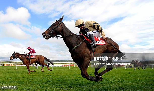 Ruby Walsh riding Boston Bob clear the last to win The Bibby Financial Services Ireland Punchestown Gold Cup from First Lieutenant at Punchestown...