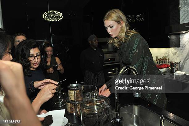 Host Karlie Kloss attends the L'Oreal Paris TIFF kick-off VIP cocktail reception at Trump International Hotel & Tower on September 9, 2015 in...