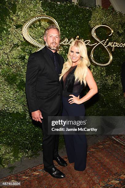 Eric Johnson and Jessica Simpson attend the 10th Anniversary Celebration of the Jessica Simpson Collection at Tavern on the Green on September 9,...