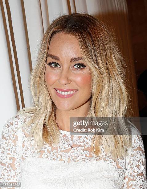 Designer Lauren Conrad appears backstage at the LC Lauren Conrad fashion show during Spring 2016 New York Fashion Week at Skylight Modern on...