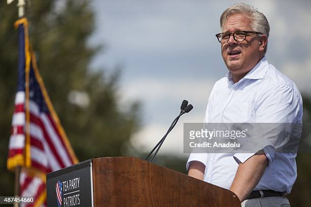 And Right Wing personality Glenn Beck speaks at a rally held by the Tea Party at the United States Capitol to speak out against President Obama's...