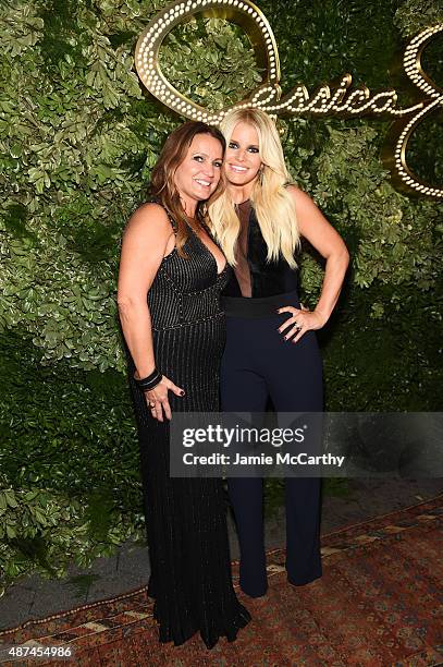 Tina Ann Drew and Jessica Simpson attend the 10th Anniversary Celebration of the Jessica Simpson Collection at Tavern on the Green on September 9,...