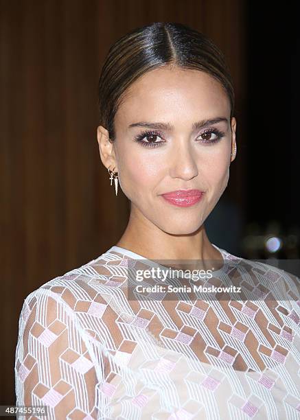 Jessica Alba celebrates the launch of Honest Beauty at the Trump SoHo Hotel on September 9, 2015 in New York City.