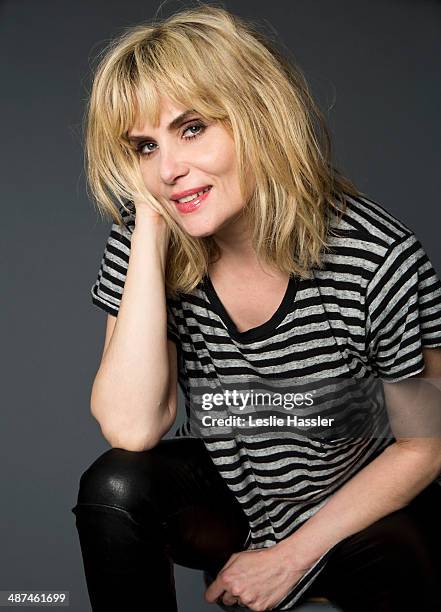 Actress Emmanuelle Seigner is photographed at the Tribeca Film Festival on April 23, 2014 in New York City.