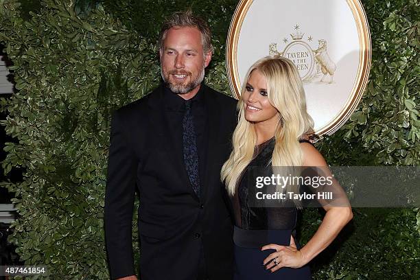 Eric Johnson and Jessica Simpson attend Jessica Simpson Collection - Presentation - Spring 2016 New York Fashion Week at Tavern on the Green on...