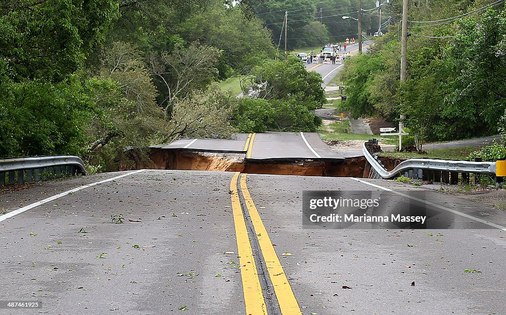 Storm Systems Brings Severe Flooding To Pensacola