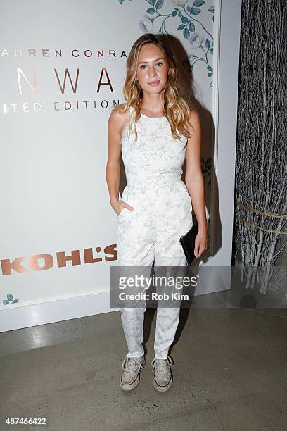 Dylan Penn attends the LC Lauren Conrad fashion show during Spring 2016 New York Fashion Week at Skylight Modern on September 9, 2015 in New York...