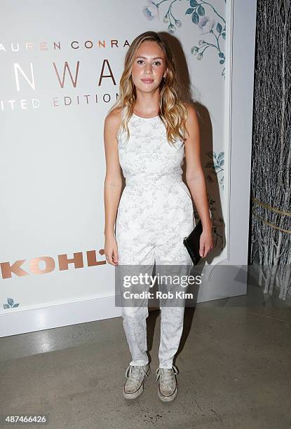 Dylan Penn attends the LC Lauren Conrad fashion show during Spring 2016 New York Fashion Week at Skylight Modern on September 9, 2015 in New York...