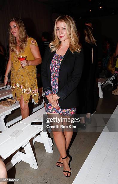 Lo Bosworth attends the LC Lauren Conrad fashion show during Spring 2016 New York Fashion Week at Skylight Modern on September 9, 2015 in New York...