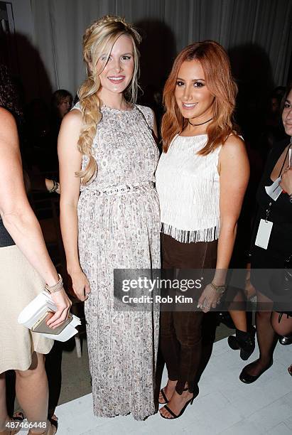 Amber Fillerup and Ashley Tisdale attend the LC Lauren Conrad fashion show during Spring 2016 New York Fashion Week at Skylight Modern on September...