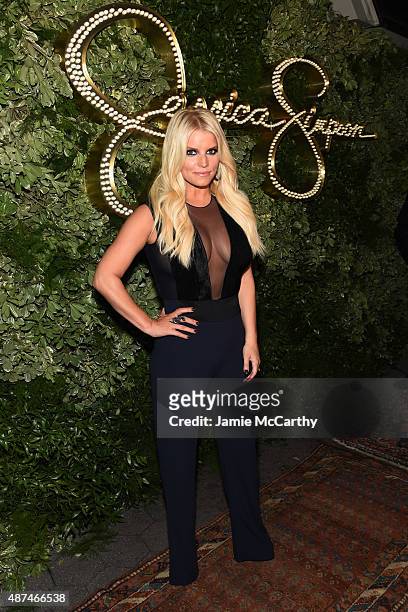Jessica Simpson attends the 10th Anniversary Celebration of the Jessica Simpson Collection at Tavern on the Green on September 9, 2015 in New York...