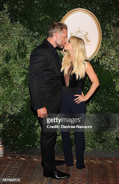 Eric Johnson and Jessica Simpson attend the Jessica Simpson Collection Presentation Spring 2016 during New York Fashion Week on September 9, 2015 in...