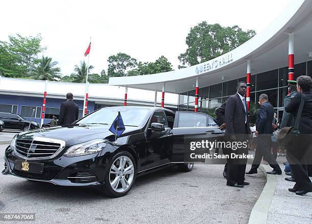 Dignitaries leave the swearing-in ceremony for the new Prime Minister of Trinidad & Tobago, Keith Christopher Rowley, at Queen's Hall in Port of...
