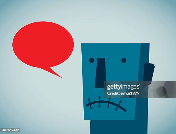 shut up - close mouth stock illustrations