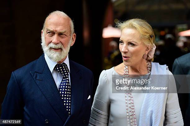 Prince Michael of Kent and his wife Marie Christine von Reibnitz the official opening of the 'Der Weg zur Krone - Das Koenigreich Hannover und seine...