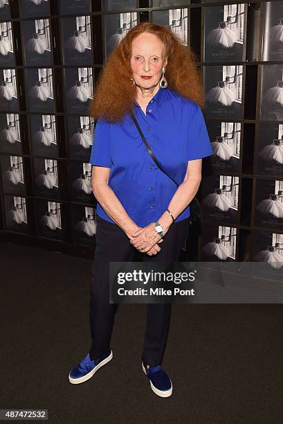 Grace Coddington attends the "Patrick Demarchelier" special exhibition preview to celebrate NYFW: The Shows for Spring 2016 at Christie's on...