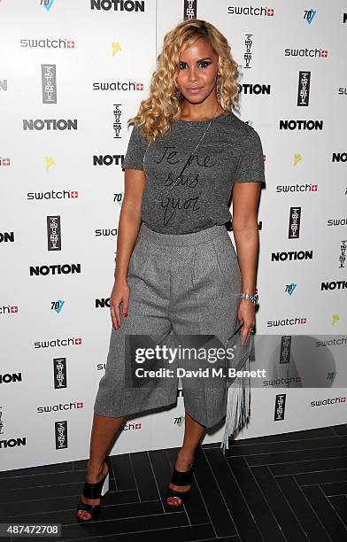 Shanie Ryan attends the Notion Magazine X Swatch Issue 70 launch party at Chotto Matte on September 9, 2015 in London, England.