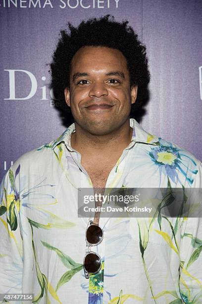 Eric 'ELEW' Lewis attends a screening of Film Movement's "Breathe" hosted by The Cinema Society and Dior Beauty at Tribeca Grand Hotel on September...