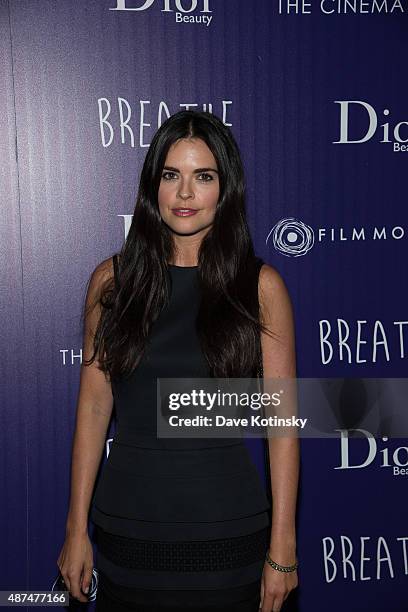 Katie Lee attends a screening of Film Movement's "Breathe" hosted by The Cinema Society and Dior Beauty at Tribeca Grand Hotel on September 9, 2015...