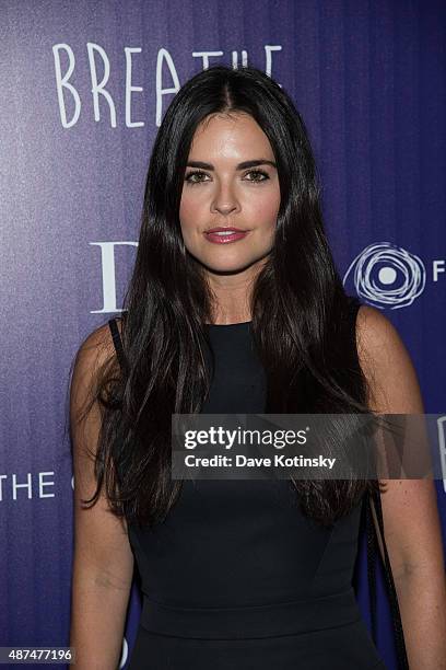 Katie Lee attends a screening of Film Movement's "Breathe" hosted by The Cinema Society and Dior Beauty at Tribeca Grand Hotel on September 9, 2015...