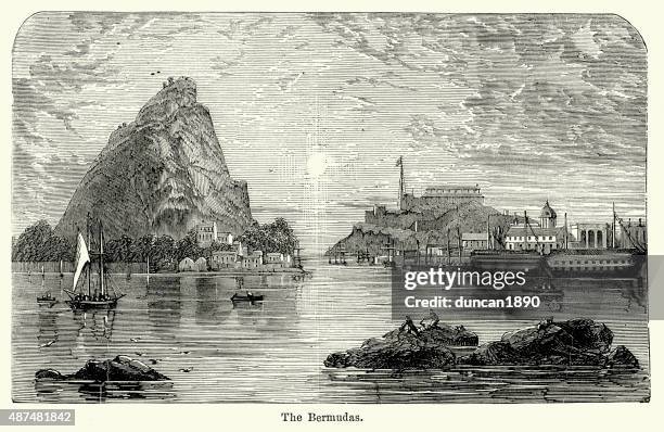 bermuda, 19th century - bermuda stock illustrations
