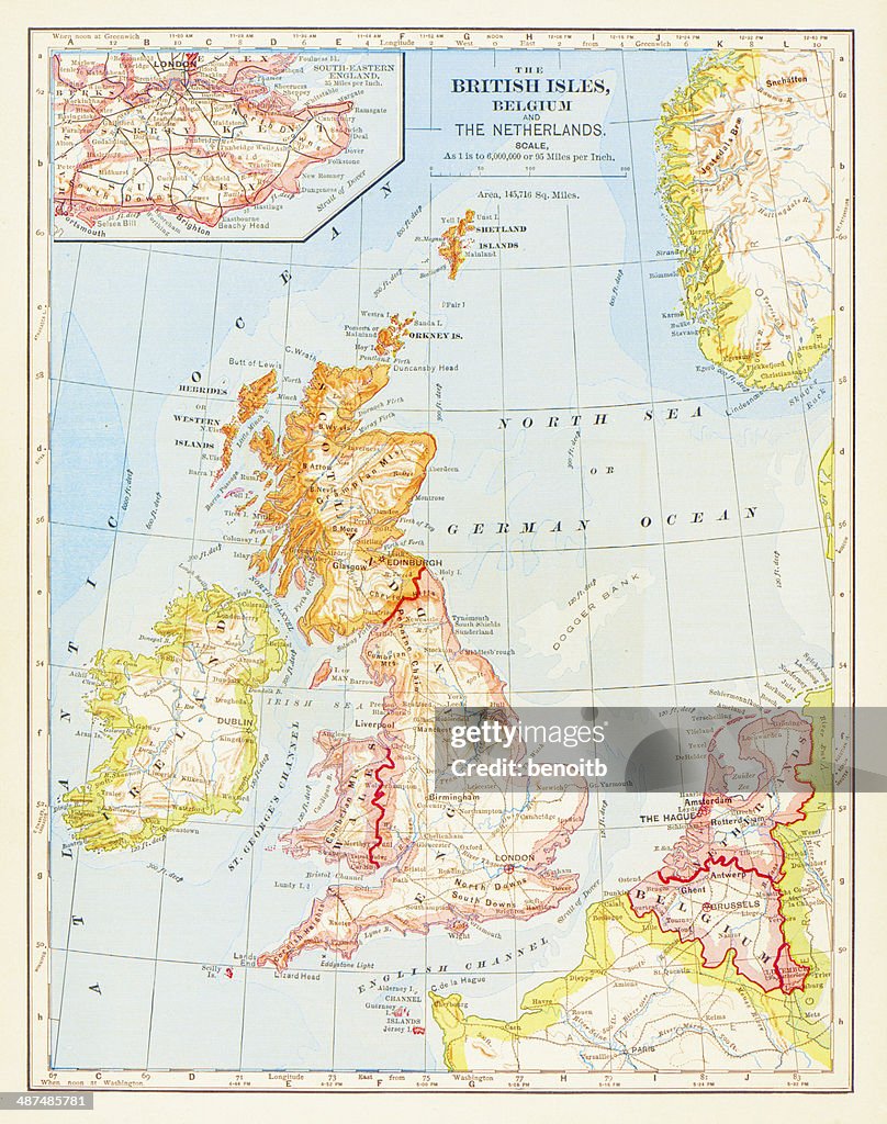 1883 British Isles Map