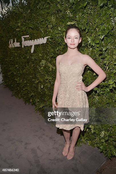 Actress Mackenzie Foy attends as Ferragamo Celebrates 100 Years in Hollywood at the newly unveiled Ferragamo boutique on September 9, 2015 in Beverly...