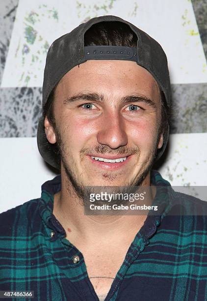 Television personality Tyler Dale attends Touchdown for Charity's celebrity fantasy football draft at Born and Raised Tavern/Lounge on September 9,...