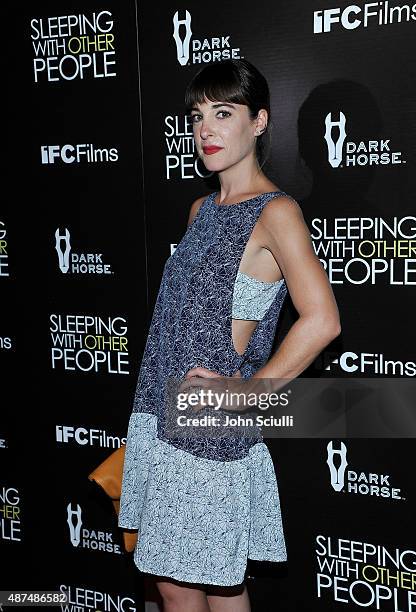 Actress Lindsey Sloane attends the Los Angeles premiere of IFC Films "Sleeping with Other People" presented by Dark Horse Wine on September 9, 2015...