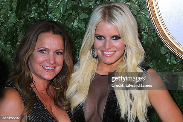 Jessica Simpson poses at the Jessica Simpson 10th Anniversay Party at Tavern on the Green on September 9, 2015 in New York City.