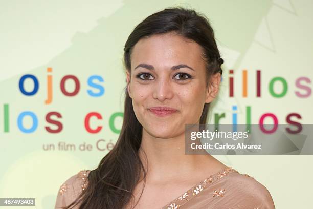 Spanish actress Elisa Mouliaa attends the "Los Ojos Amarillos de los cocdrilos" premiere at the Academia de Cine on April 30, 2014 in Madrid, Spain.