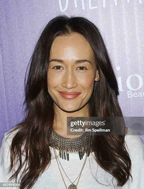 Actress Maggie Q attends a screening of Film Movement's "Breathe" hosted by The Cinema Society and Dior Beauty at Tribeca Grand Hotel on September 9,...