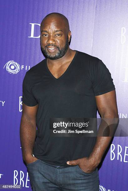 Actor Malik Yoba attends a screening of Film Movement's "Breathe" hosted by The Cinema Society and Dior Beauty at Tribeca Grand Hotel on September 9,...