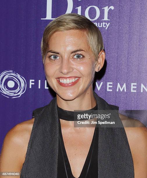 Artist Genevieve Bahrenburg attends a screening of Film Movement's "Breathe" hosted by The Cinema Society and Dior Beauty at Tribeca Grand Hotel on...