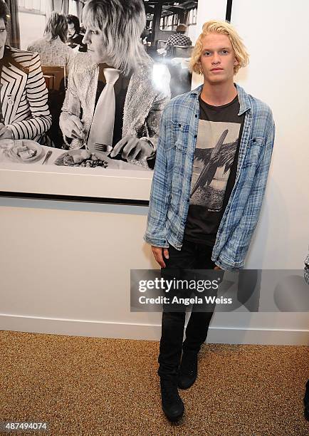 Singer Cody Simpson attends the TASCHEN Gallery opening reception for "Mick Rock: Shooting For Stardust - The Rise Of David Bowie & Co." at TASCHEN...