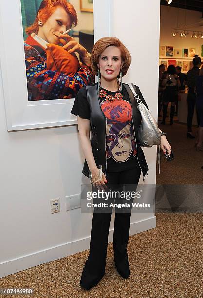 Actress Kat Kramer attends the TASCHEN Gallery opening reception for "Mick Rock: Shooting For Stardust - The Rise Of David Bowie & Co." at TASCHEN...