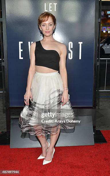 Lotte Verbeek attends the premiere of Universal Pictures' "Everest" at TCL Chinese 6 Theatres on September 9, 2015 in Hollywood, California.