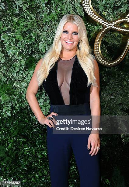 Jessica Simpson attends Jessica Simpson Collection Presentation Spring 2016 New York Fashion Week on September 9, 2015 in New York City.