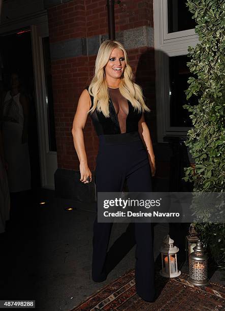 Jessica Simpson attends Jessica Simpson Collection Presentation Spring 2016 New York Fashion Week on September 9, 2015 in New York City.