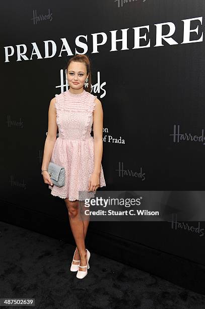 Ella Purnell attends PRADASPHERE at Harrods on April 30, 2014 in London, England.