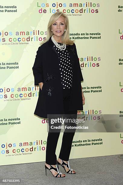 Carmen Lomana attends the 'Los Ojos Amarillos de los Cocodrilos' premiere the Academia del Cine on April 30, 2014 in Madrid, Spain.