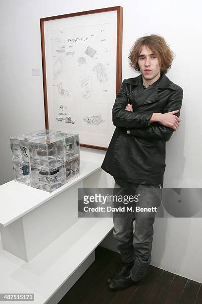 Connor Hirst attends a private view of "The Route Less Travelled" curated by Sascha Bailey for The Something Else Collective as part of Covent...