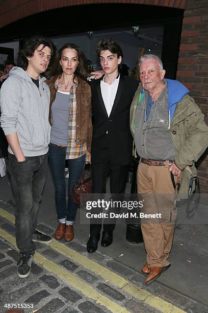 Fenton Bailey, Catherine Bailey, Sascha Bailey and David Bailey attend a private view of "The Route Less Travelled" curated by Sascha Bailey for The...