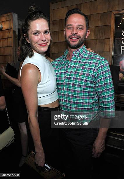 Actors Nick Kroll and Katie Aselton attends the Los Angeles premiere of IFC Films "Sleeping With Other People" presented by Dark Horse Wine on...