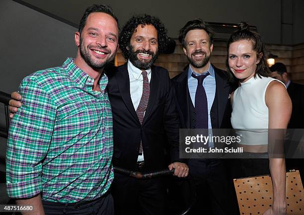 Actors Nick Kroll, Jason Mantzoukas, Jason Sudeikis and Katie Aselton attends the Los Angeles premiere of IFC Films "Sleeping With Other People"...