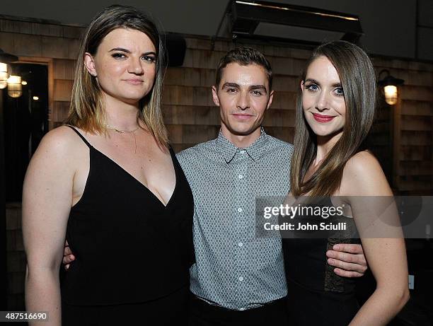 Leslye Headland, Dave Franco and Alison Brie attend the Los Angeles premiere of IFC Films "Sleeping With Other People" presented by Dark Horse Wine...