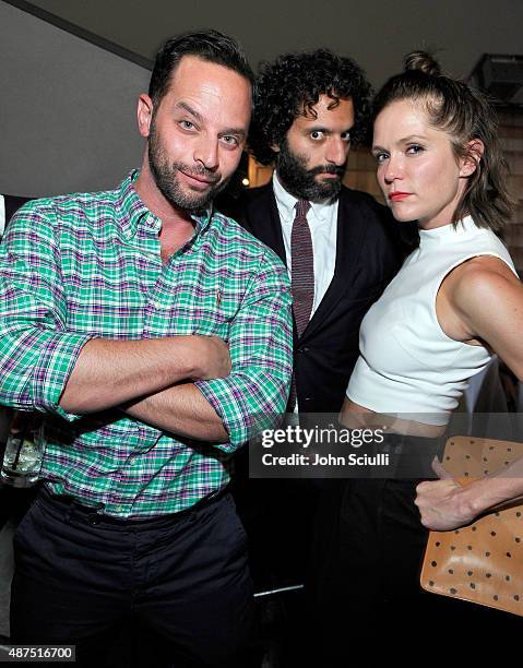 Actors Nick Kroll, Jason Mantzoukas and Katie Aselton attends the Los Angeles premiere of IFC Films "Sleeping With Other People" presented by Dark...